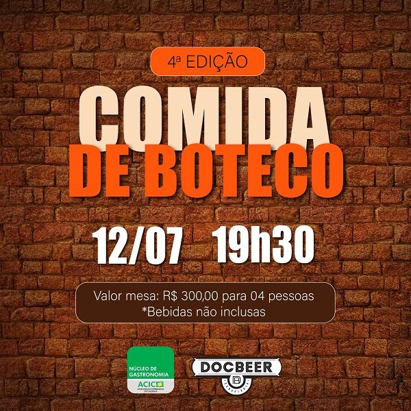 Núcleo de Gastronomia da ACIC promove mais um “Comida de Boteco”