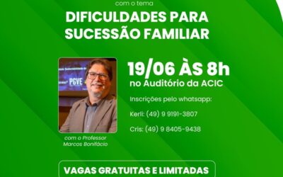 ACIC promove palestra gratuita abordando a sucessão familiar em empresas